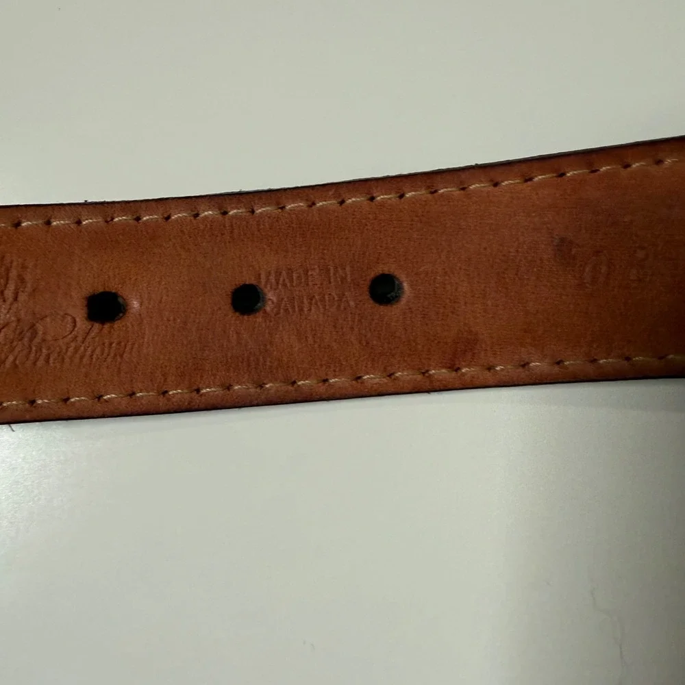 Brooks Brothers Belt Mens 38 Brown Leather Preppy American Classic